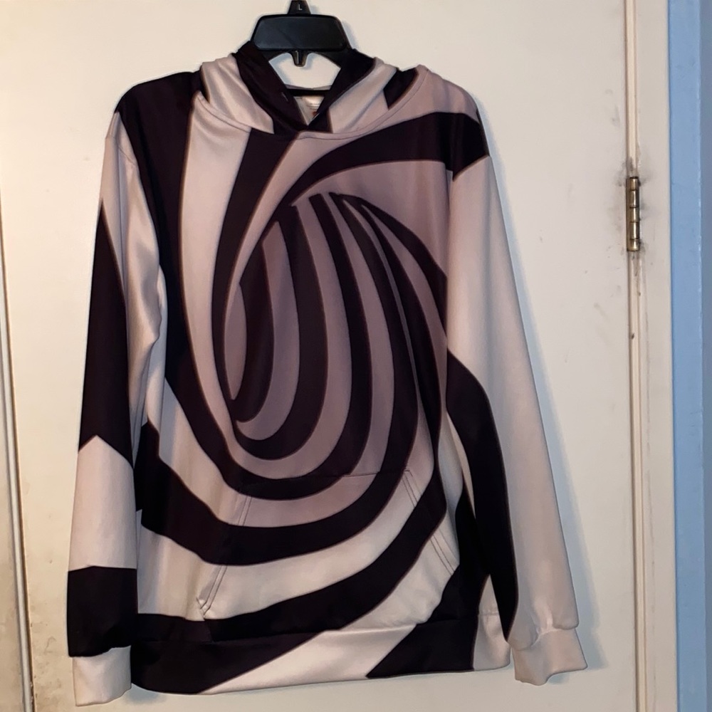 Black and White Graphic hoodie size large